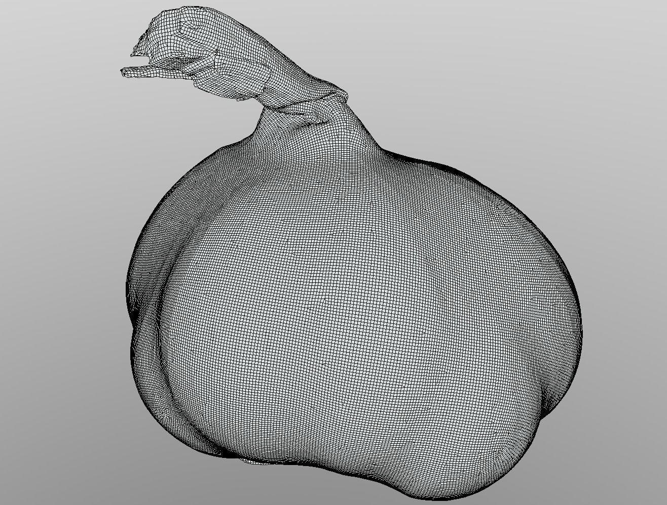 Head of Garlic Low-poly 3D model_9