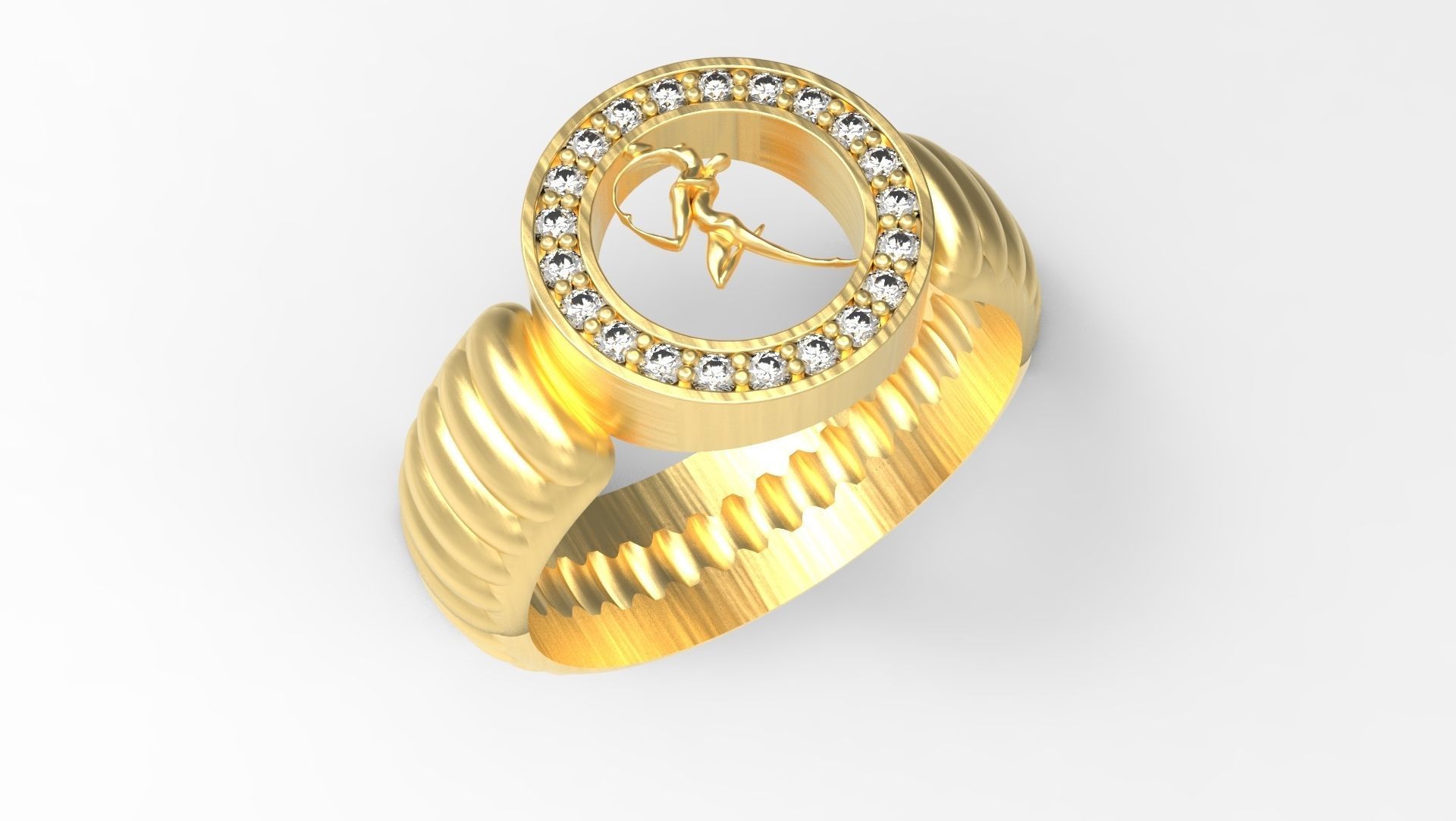 love Ring 3D print model_3
