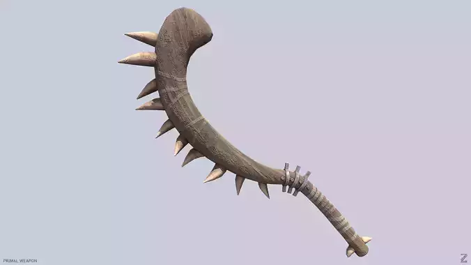 Primal weapon Low-poly 3D model