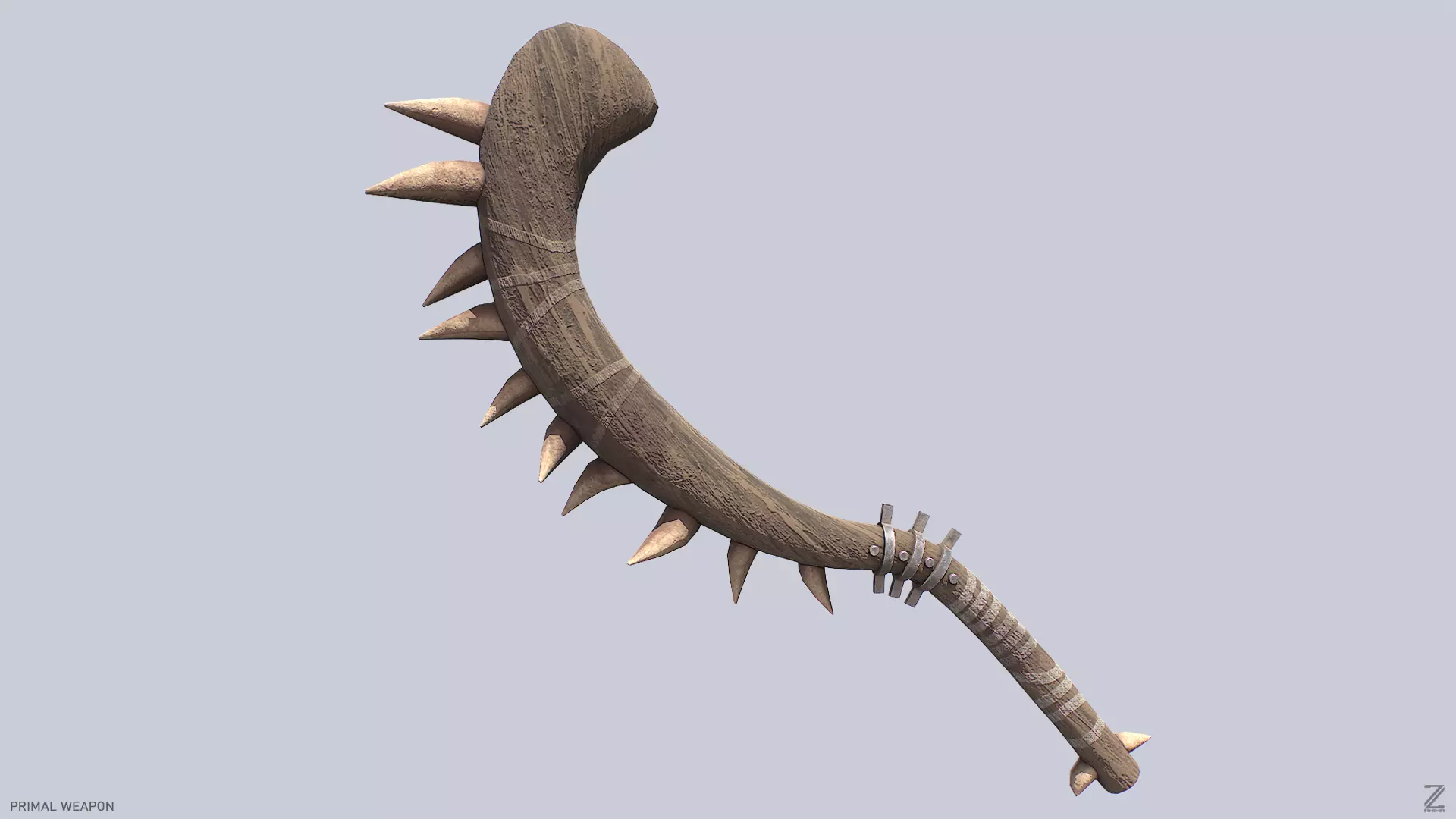 Primal weapon Low-poly 3D model_0