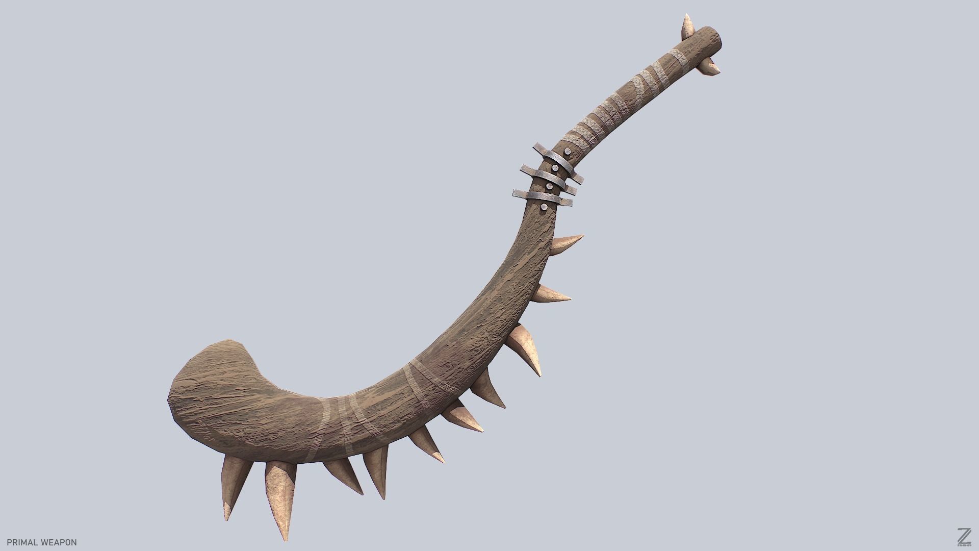Primal weapon Low-poly 3D model_4