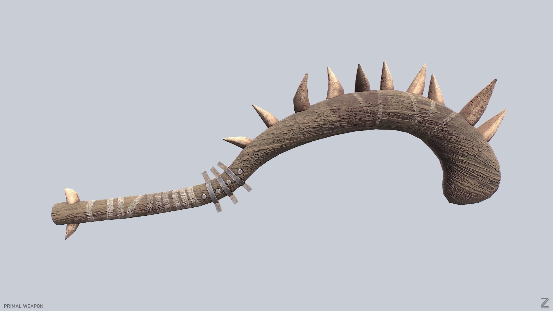 Primal weapon Low-poly 3D model_5