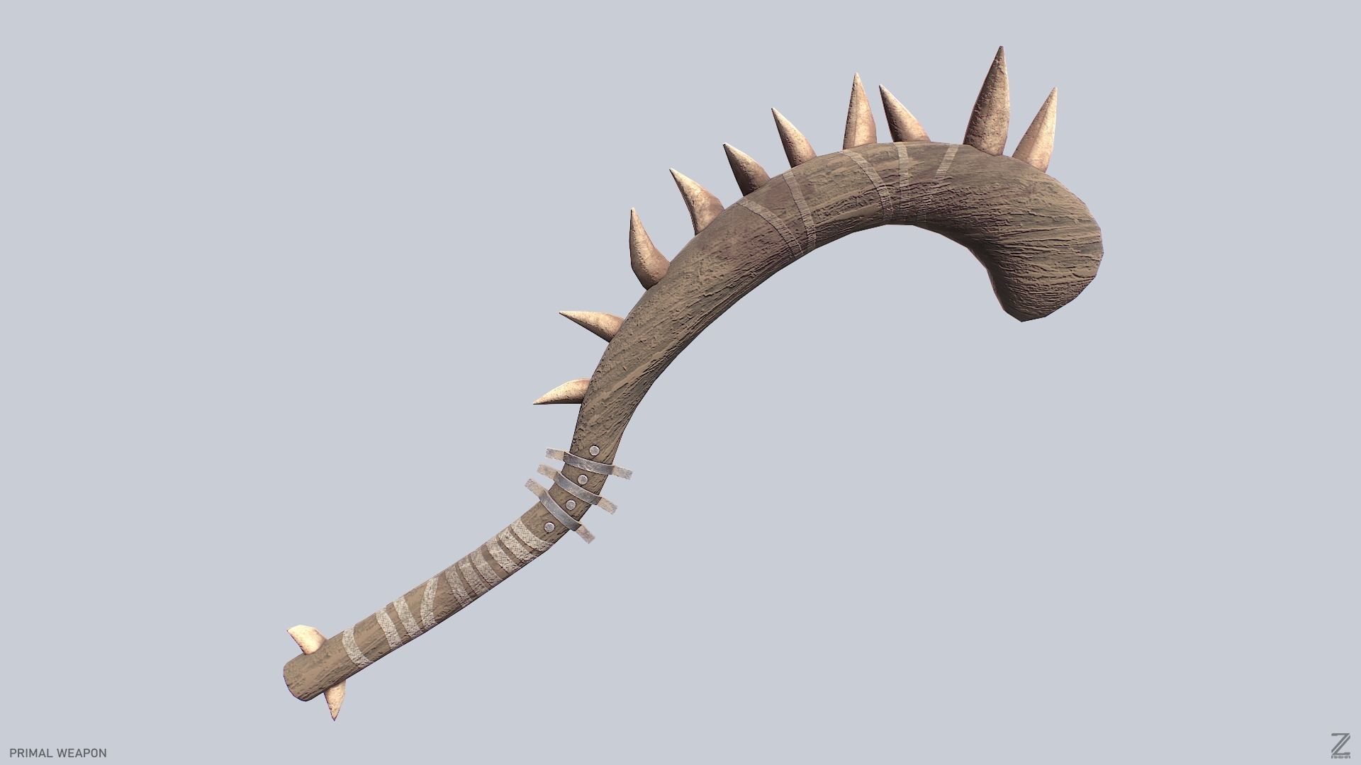 Primal weapon Low-poly 3D model_7