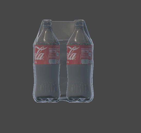 Coca-Cola Wrapped bottle 100ML Pack Low-poly 3D model_2