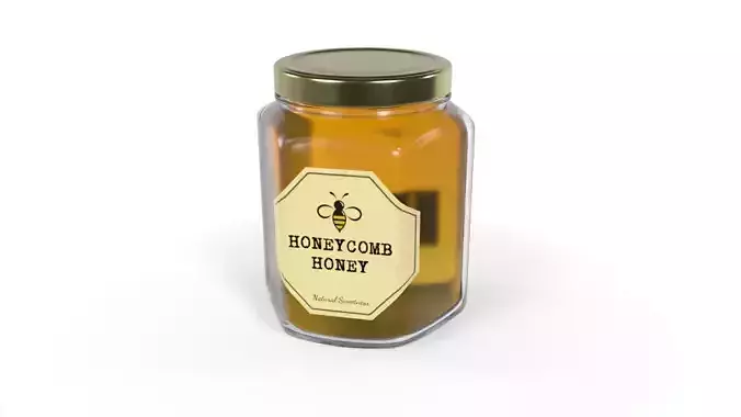 Honeycomb Honey Jar