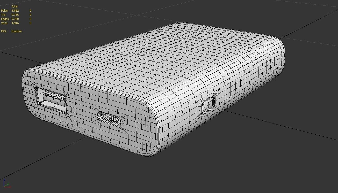 Powerbank M02 Low-poly 3D model_7