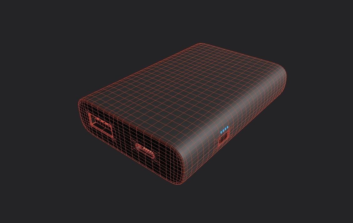 Powerbank M02 Low-poly 3D model_1