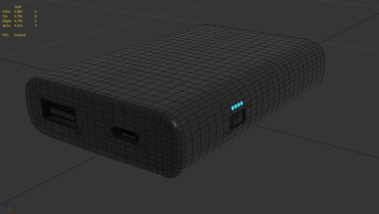 Powerbank M02 Low-poly 3D model_2