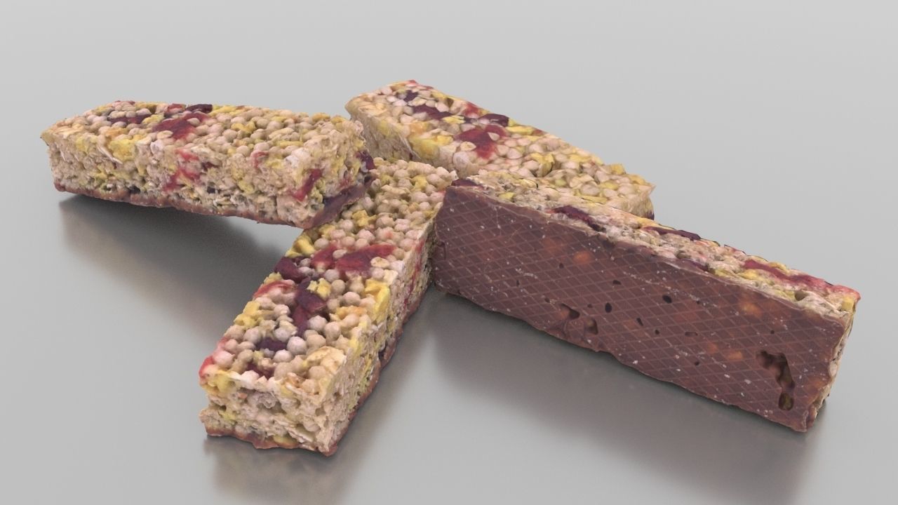 Cereal Bar Low-poly 3D model_2