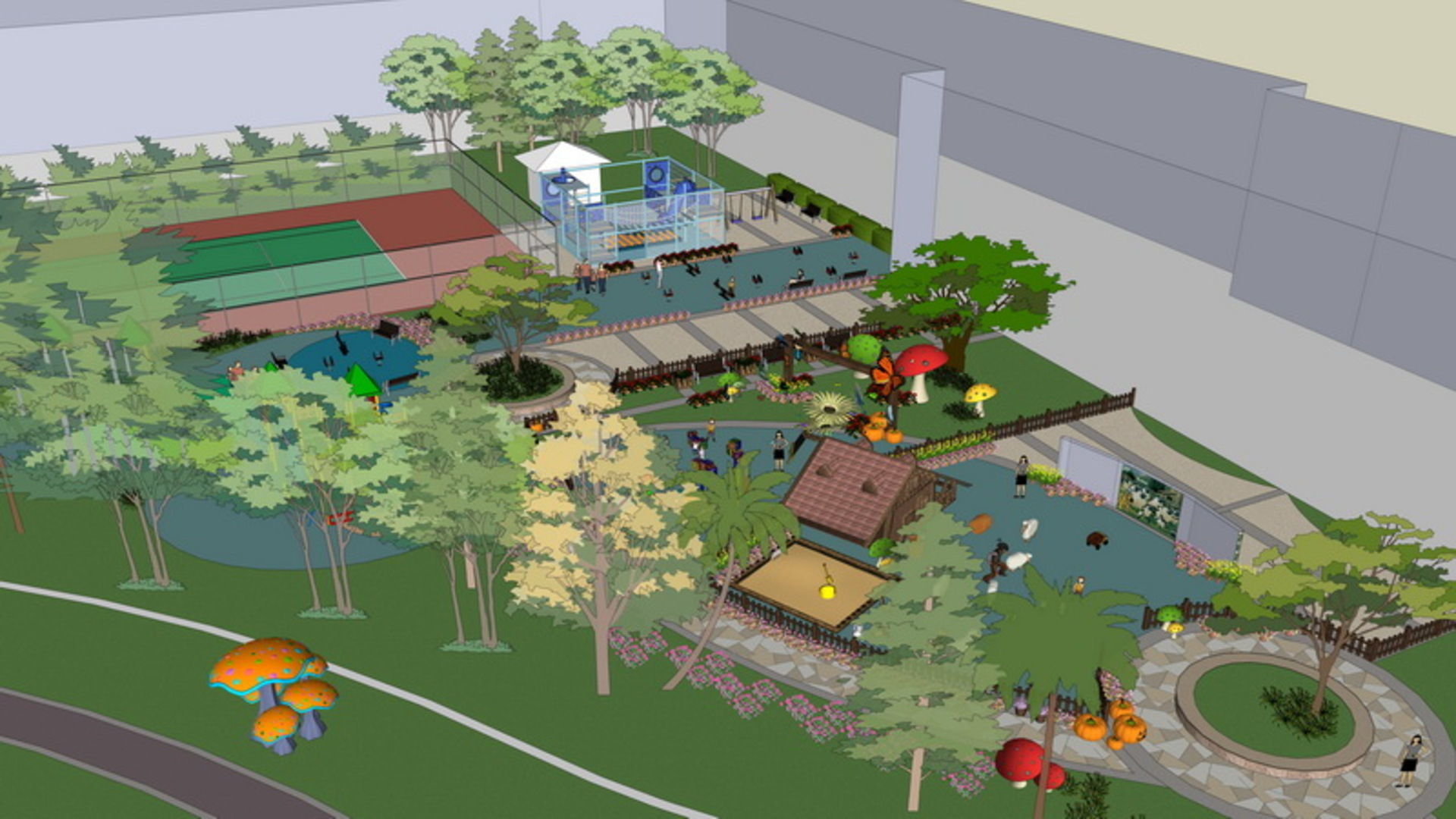 25 OF Relax Space and Playground Draft Model4 Low-poly 3D model_14