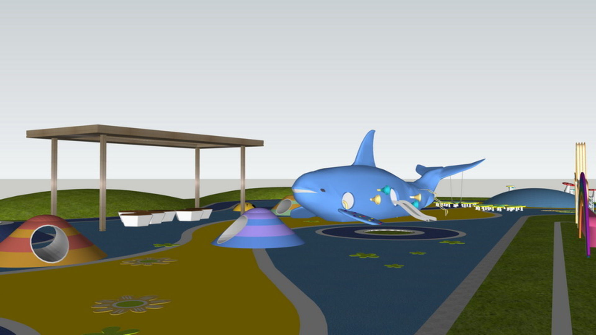 25 OF Relax Space and Playground Draft Model4 Low-poly 3D model_18