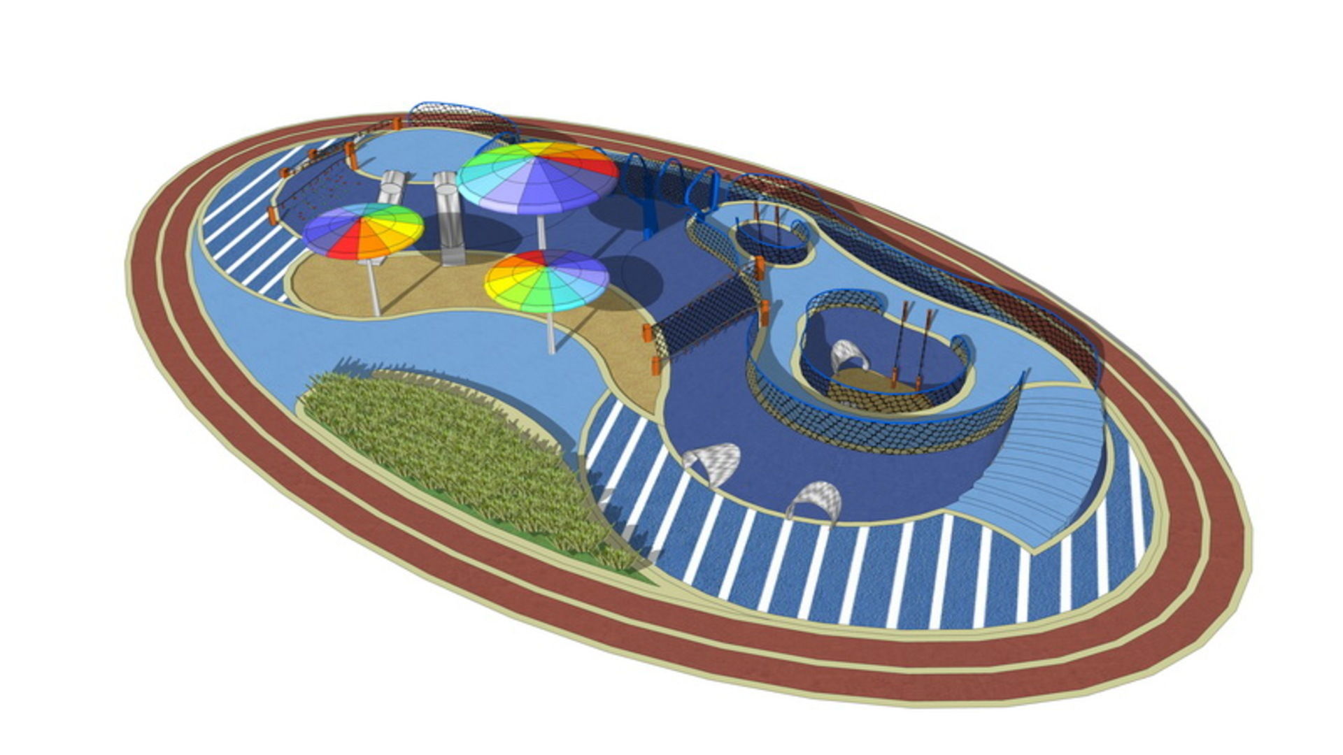 25 OF Relax Space and Playground Draft Model4 Low-poly 3D model_12