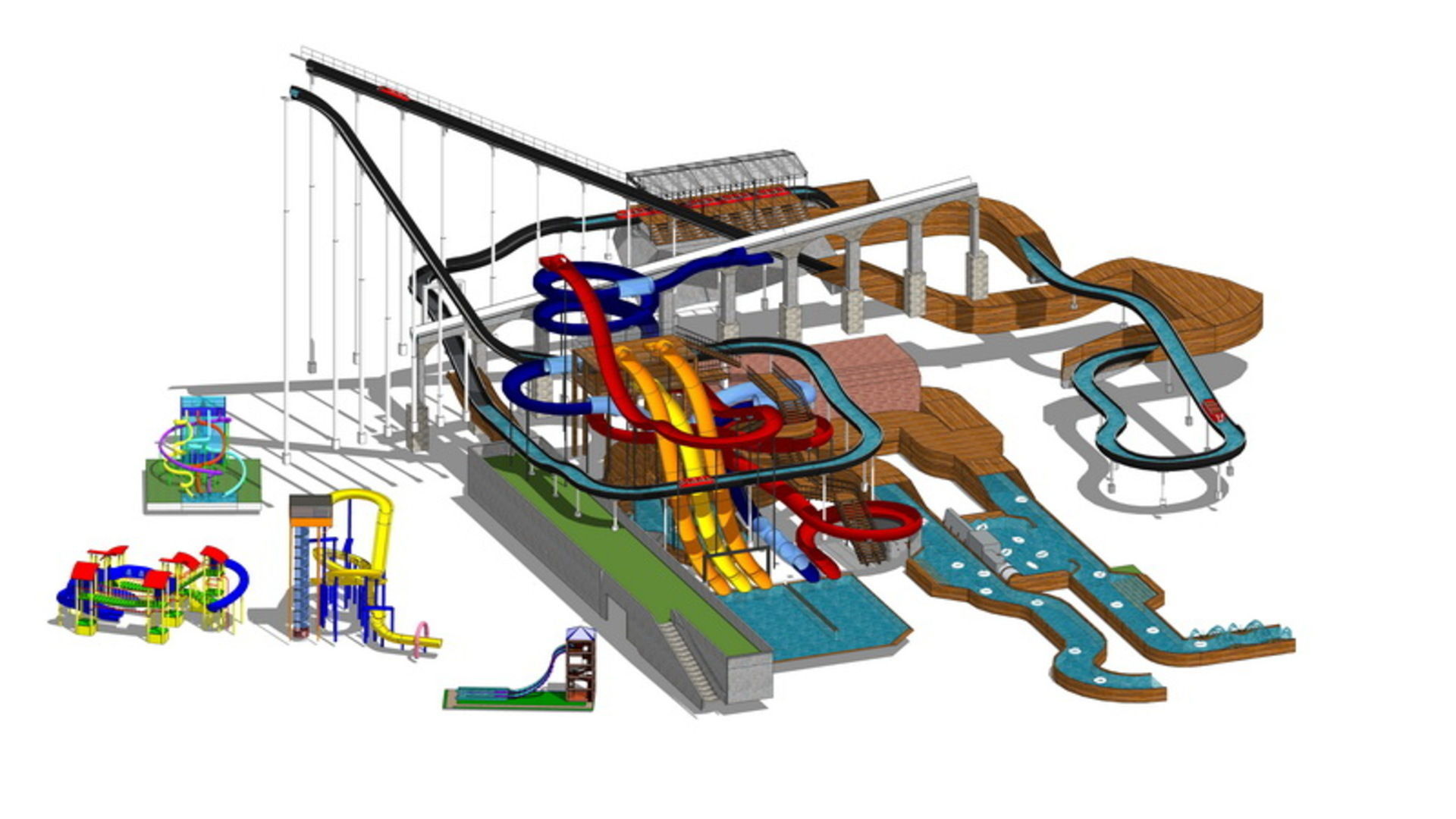 25 OF Relax Space and Playground Draft Model4 Low-poly 3D model_13