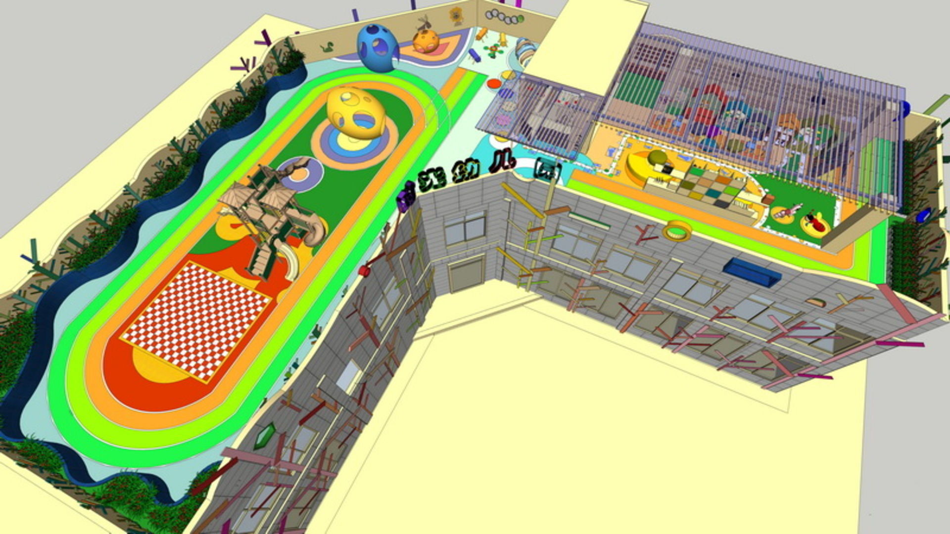 25 OF Relax Space and Playground Draft Model4 Low-poly 3D model_25