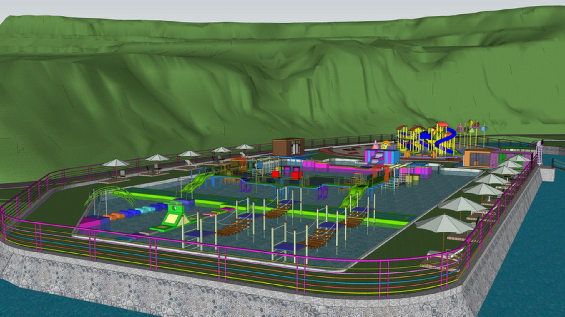 25 OF Relax Space and Playground Draft Model4 Low-poly 3D model_24
