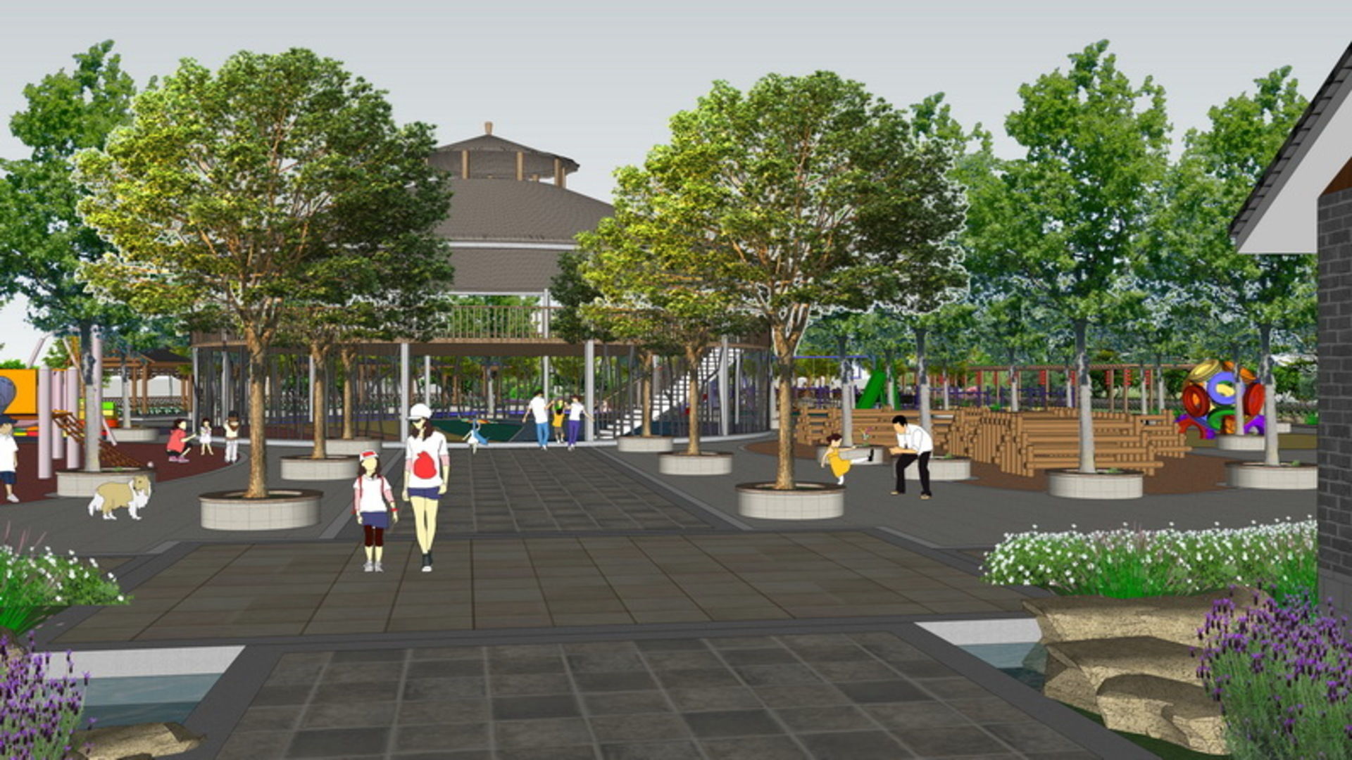 25 OF Relax Space and Playground Draft Model4 Low-poly 3D model_3