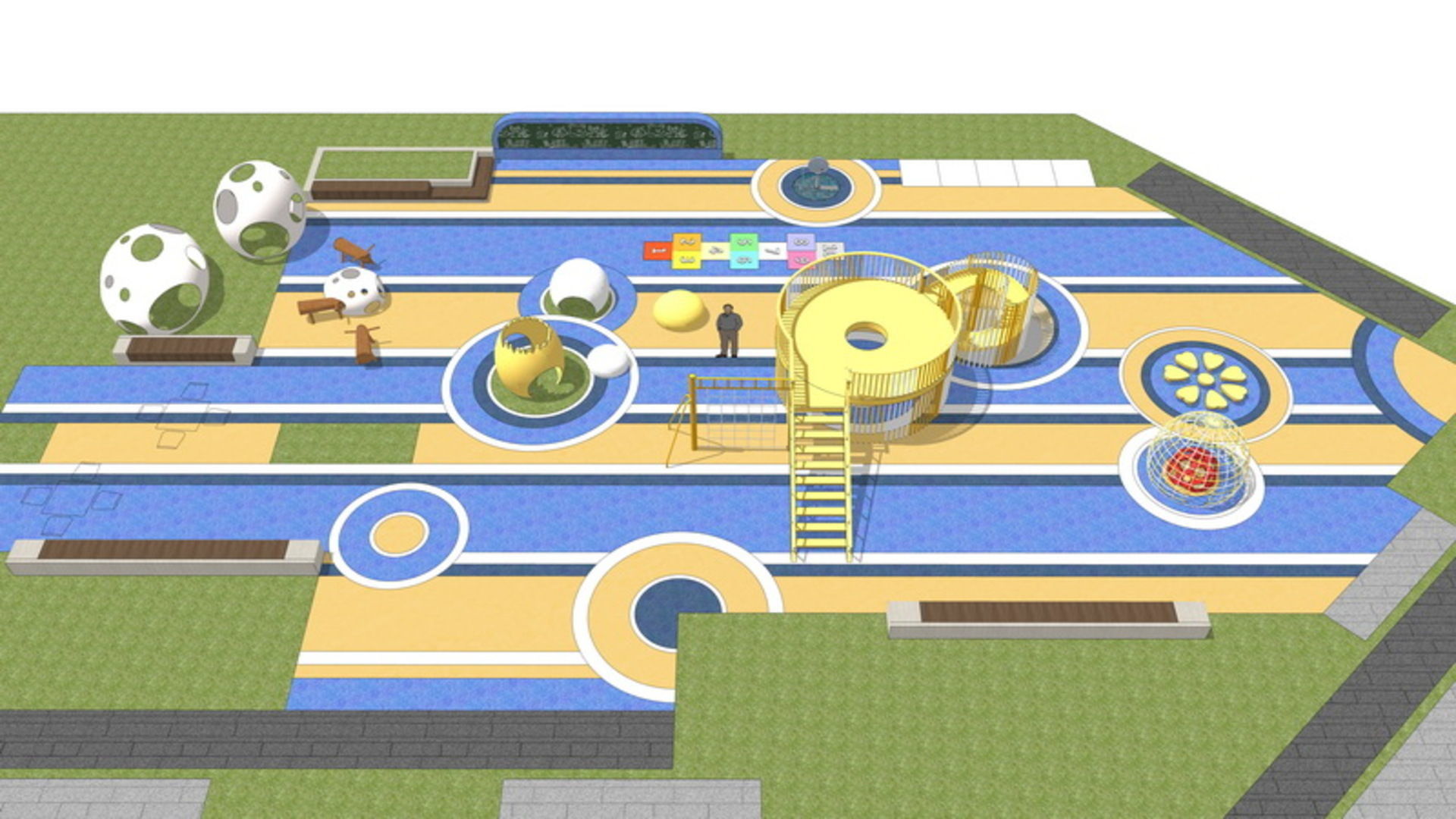 25 OF Relax Space and Playground Draft Model4 Low-poly 3D model_7