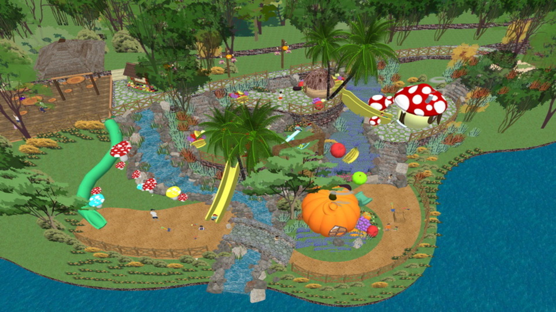 25 OF Relax Space and Playground Draft Model4 Low-poly 3D model_22