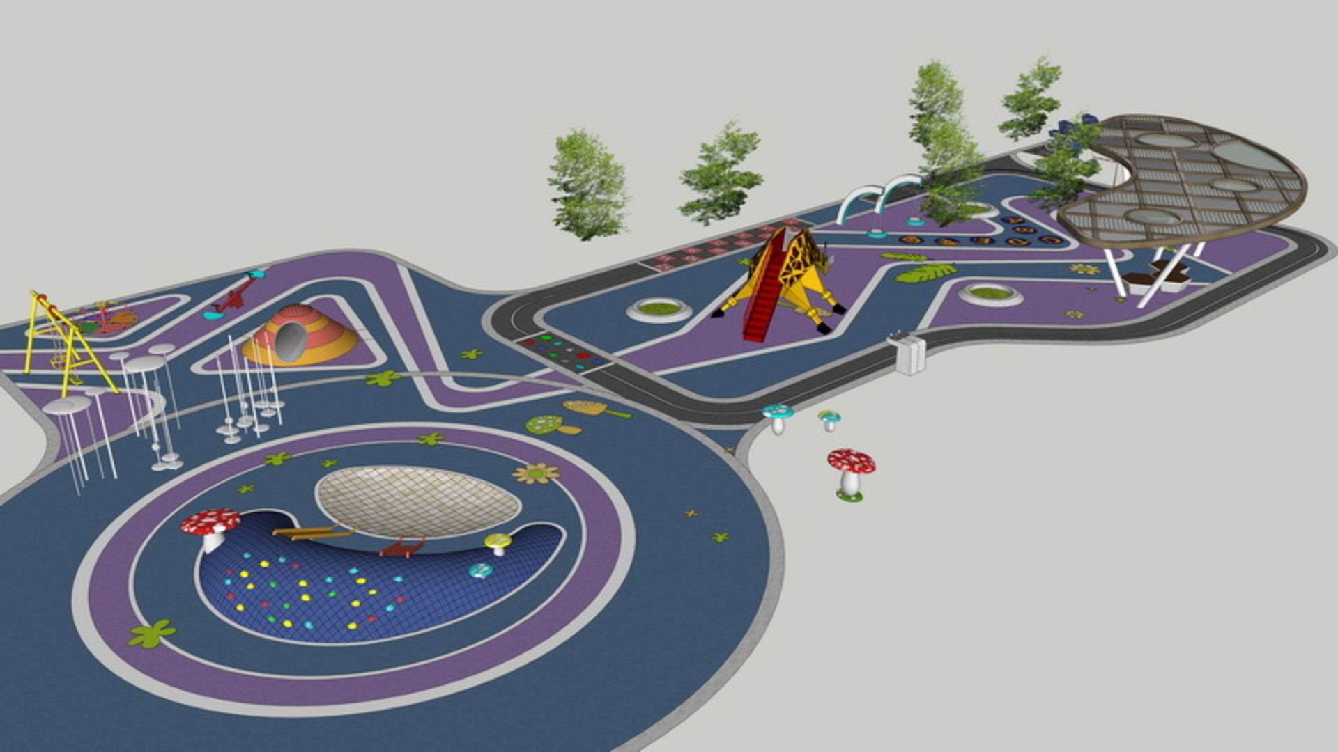 25 OF Relax Space and Playground Draft Model4 Low-poly 3D model_15