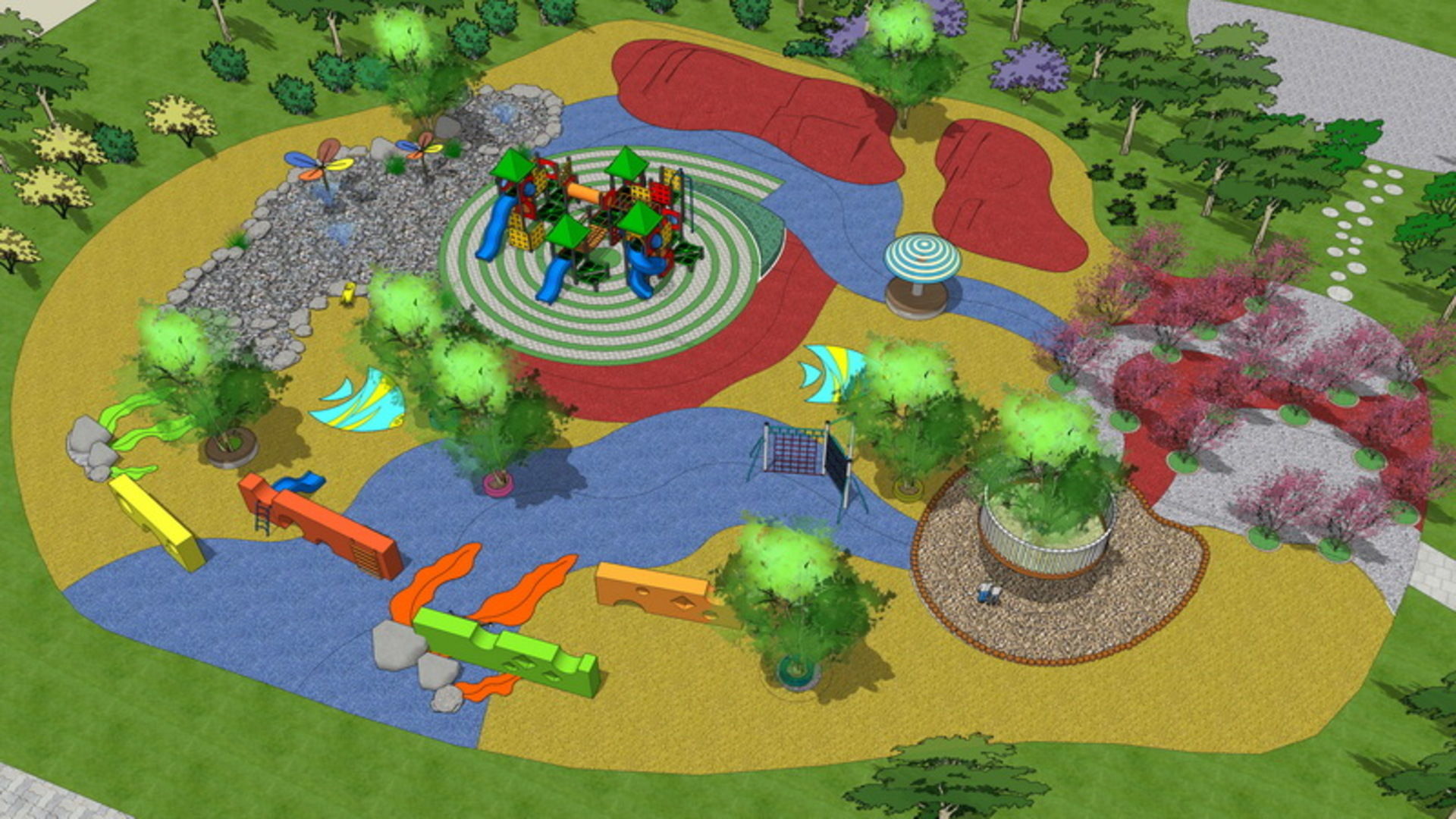 25 OF Relax Space and Playground Draft Model4 Low-poly 3D model_4