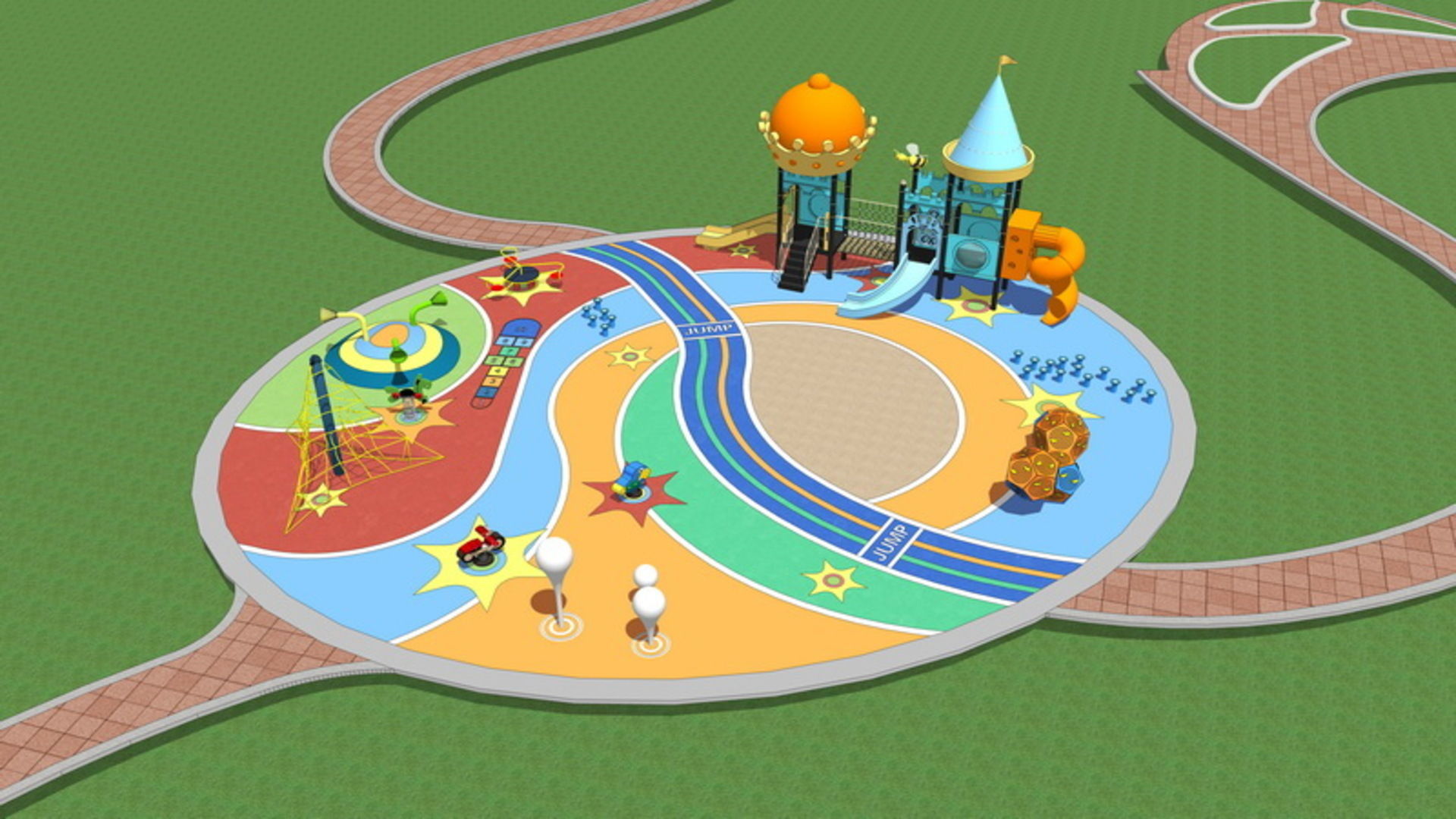 25 OF Relax Space and Playground Draft Model4 Low-poly 3D model_6