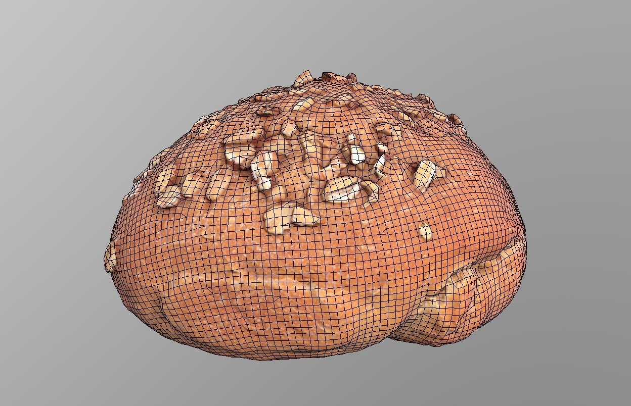 Cereal Bun Low-poly 3D model_11