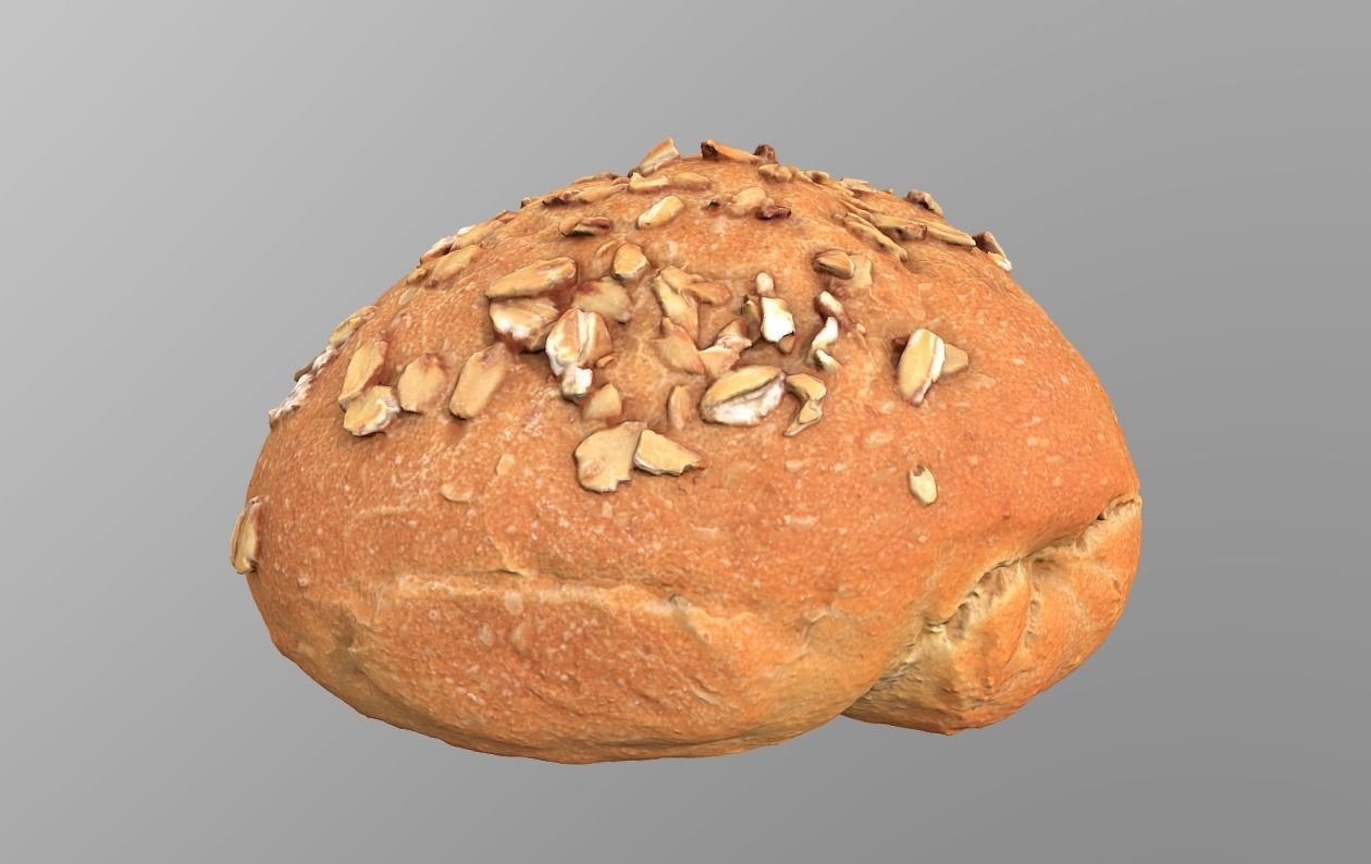 Cereal Bun Low-poly 3D model_8