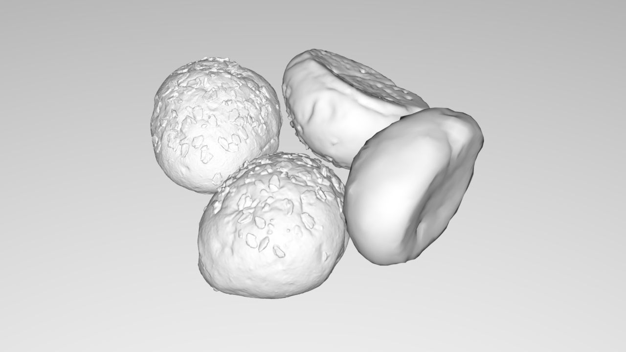 Cereal Bun Low-poly 3D model_1