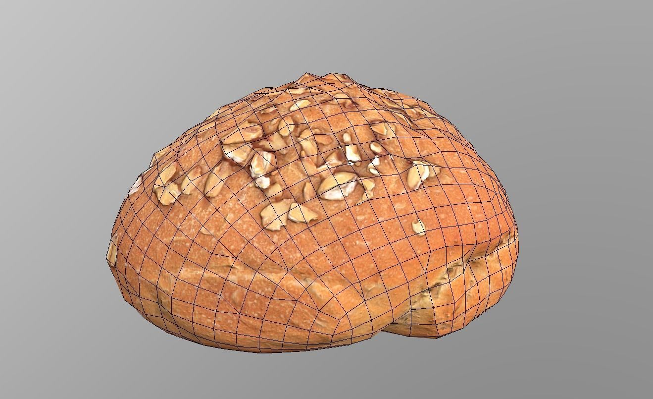 Cereal Bun Low-poly 3D model_13