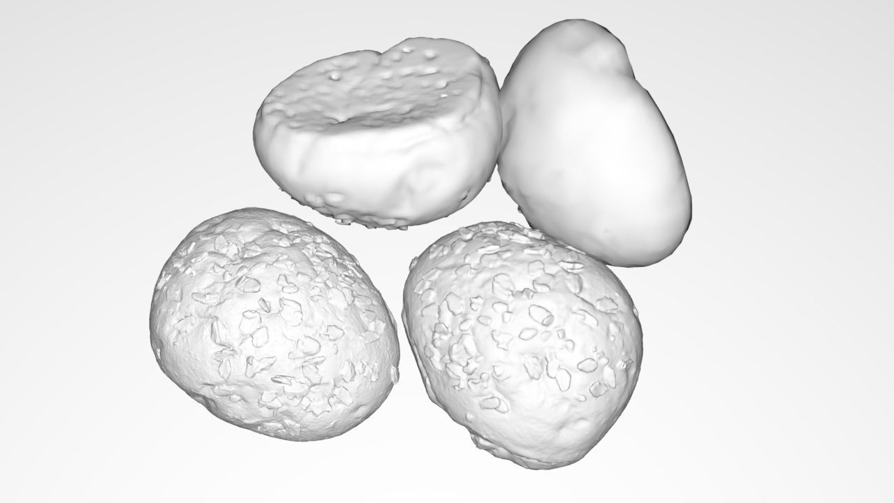 Cereal Bun Low-poly 3D model_3