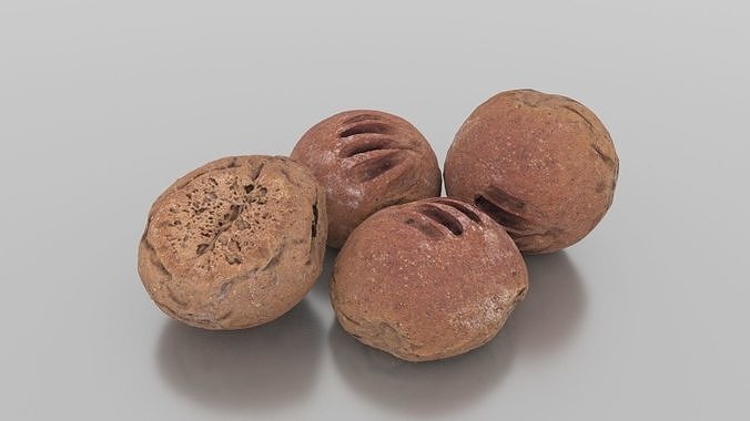 Rye Bun Low-poly 3D model