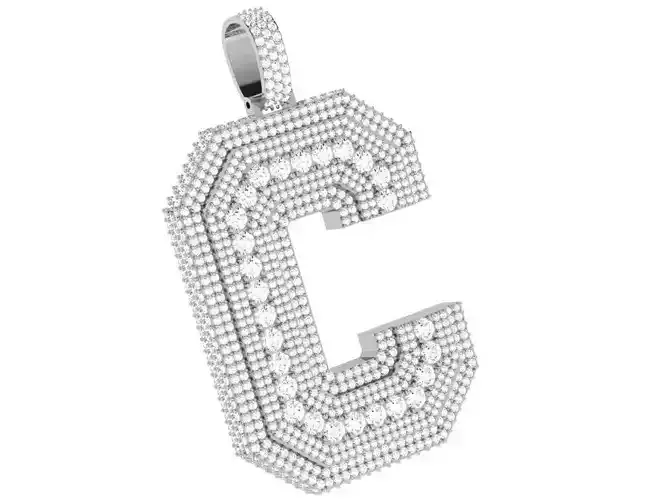 C Letter Pendant 4581