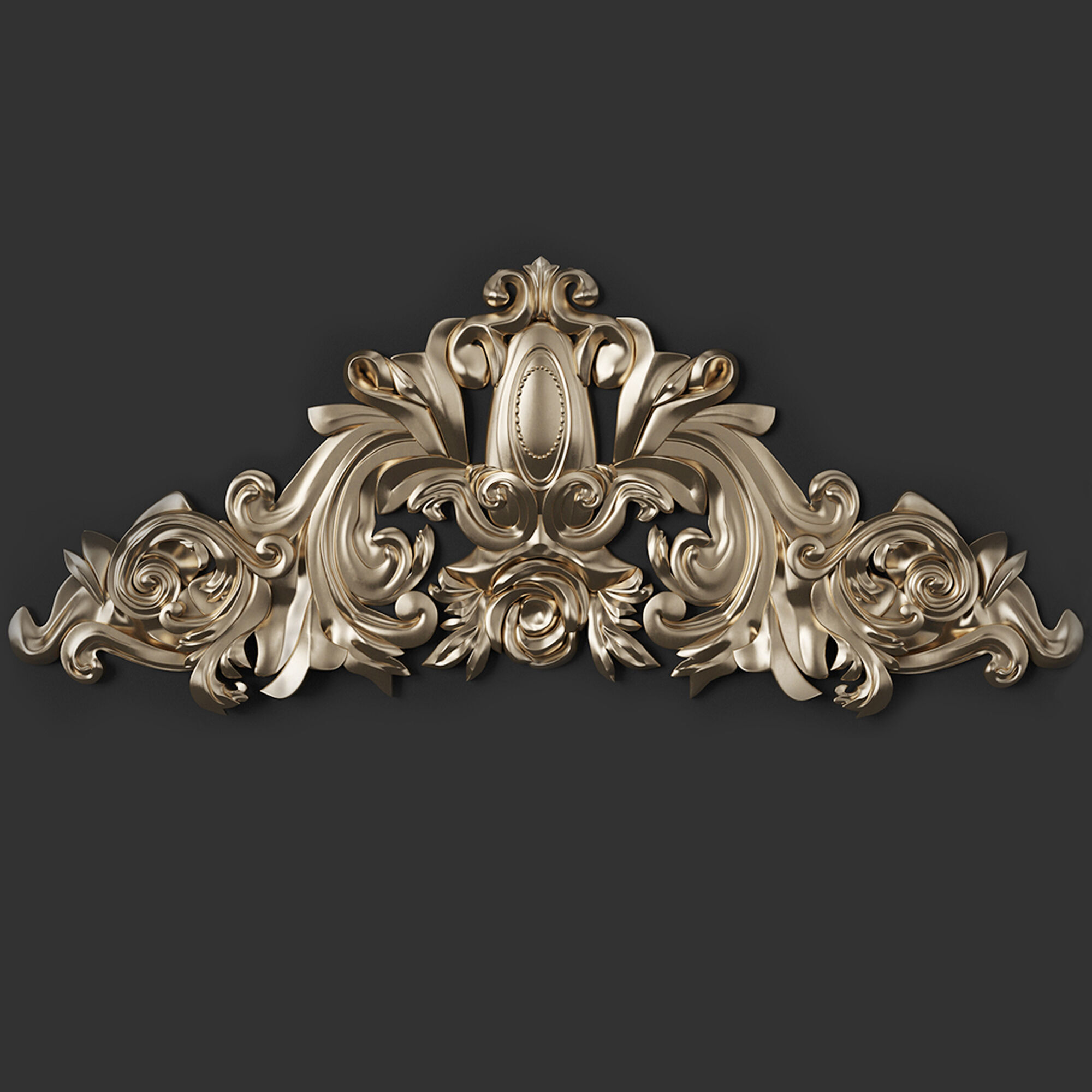 8 corner ornament 3D model_3