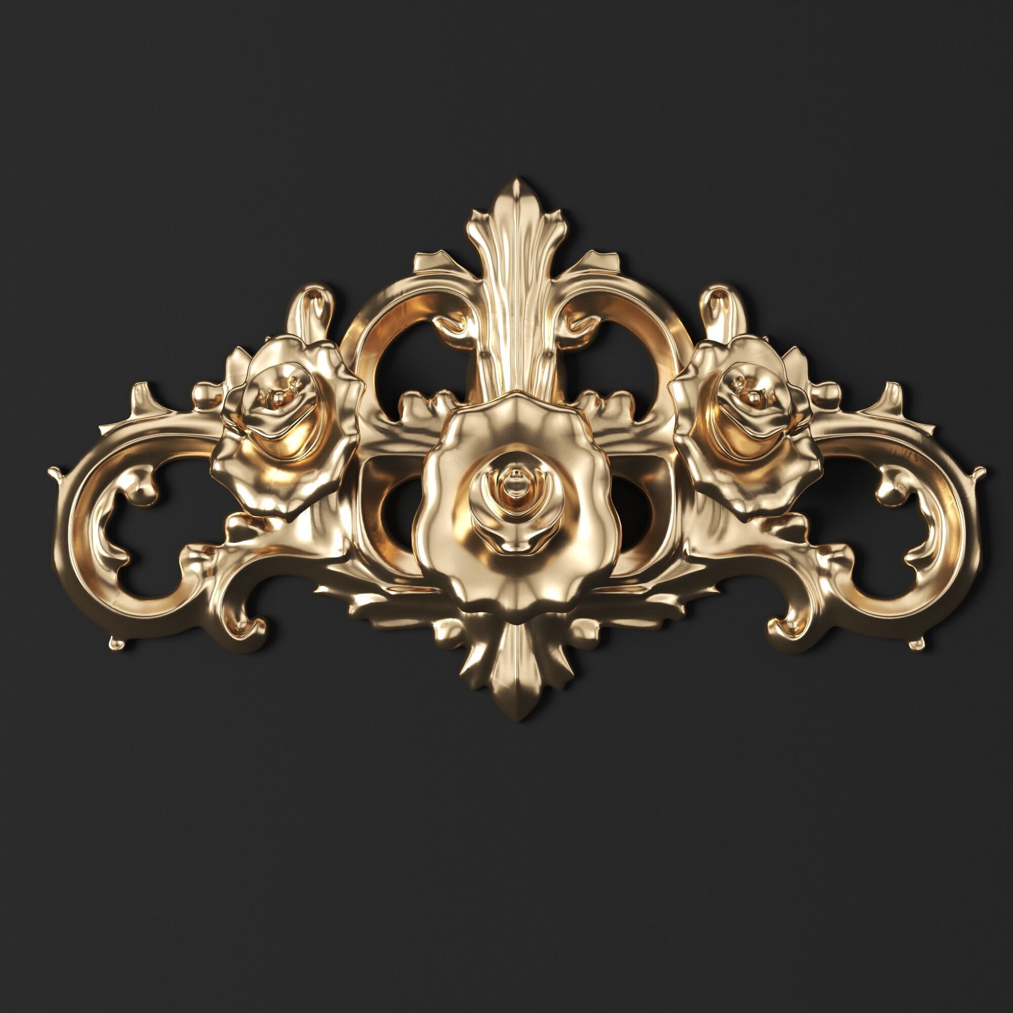 8 corner ornament 3D model_7