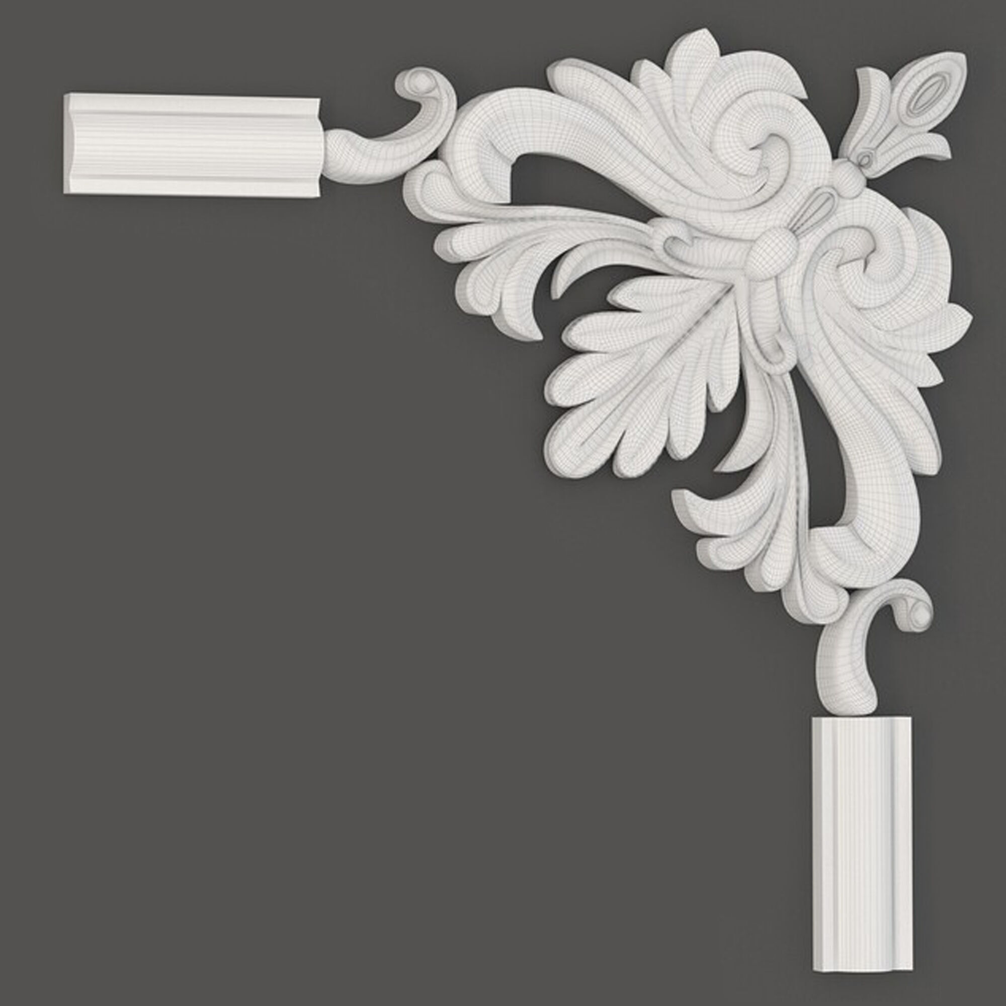 8 corner ornament 3D model_15