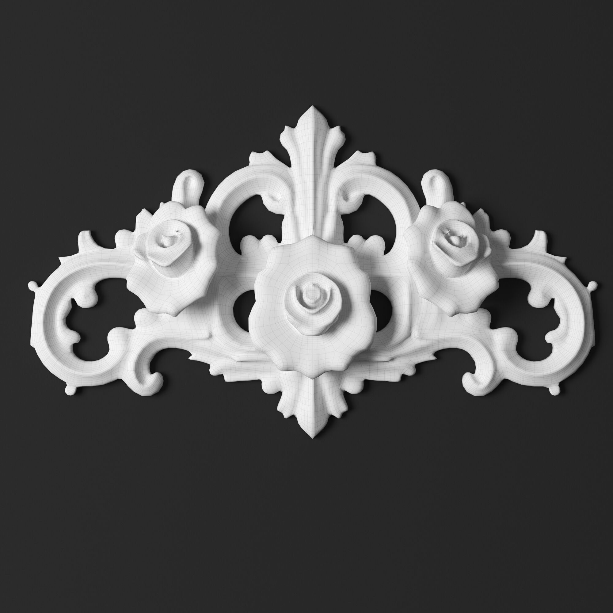 8 corner ornament 3D model_13