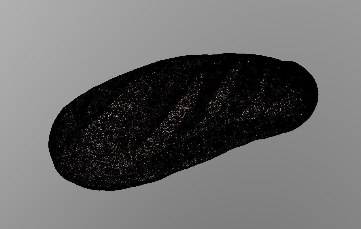 Rye Baguette Low-poly 3D model_7