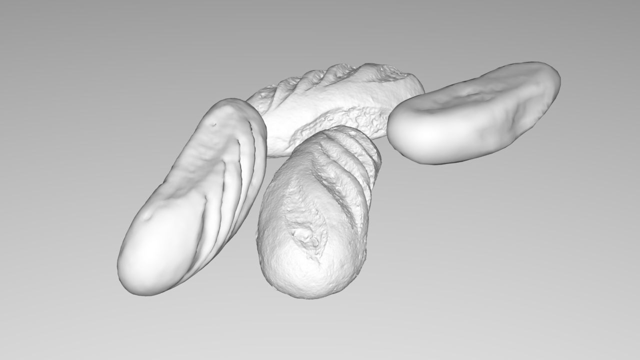 Rye Baguette Low-poly 3D model_3