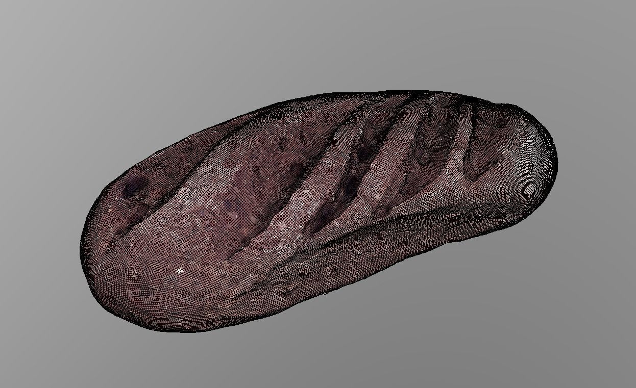 Rye Baguette Low-poly 3D model_9
