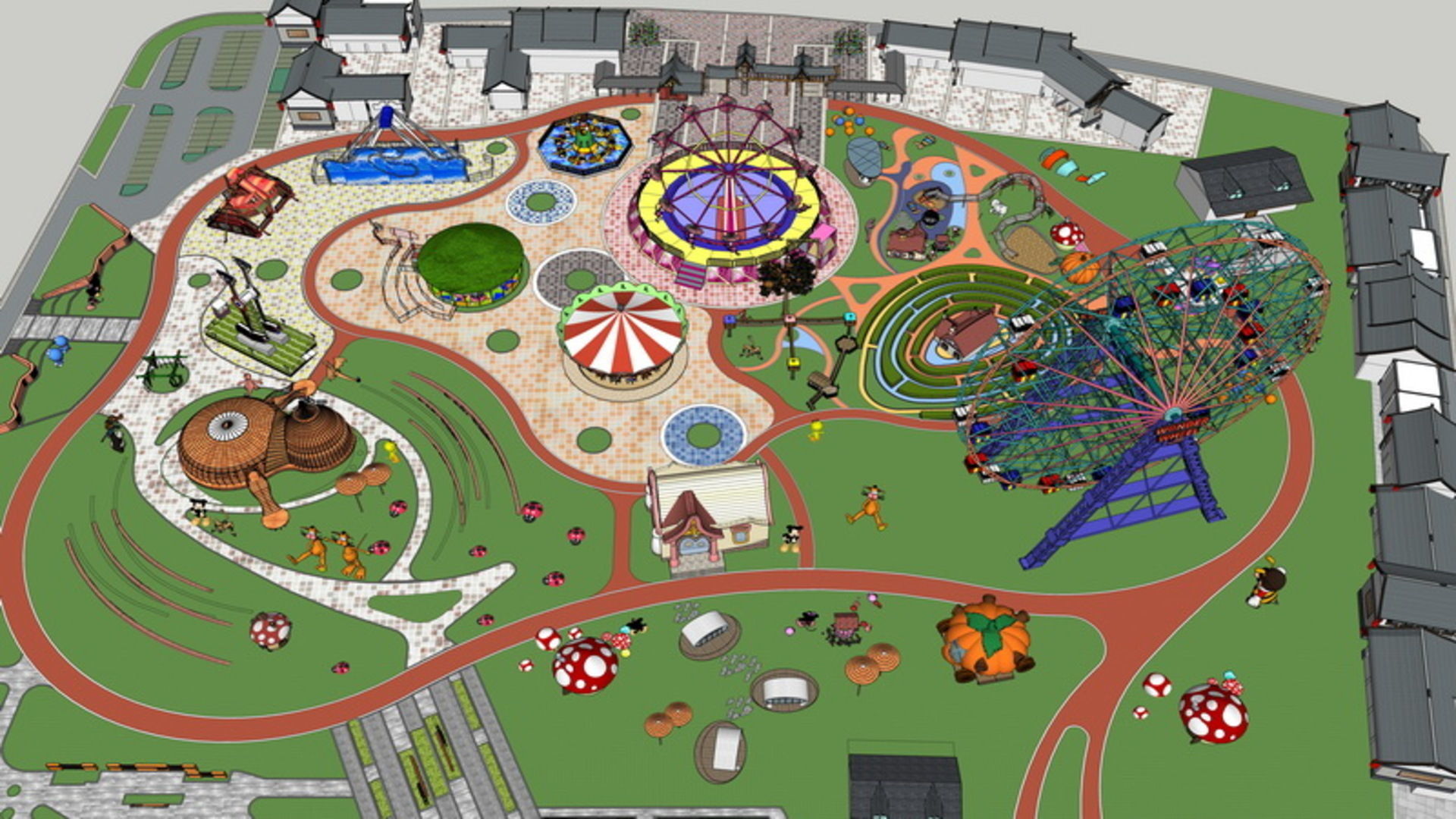 25 OF Relax Space and Playground Draft Model5 Low-poly 3D model_9