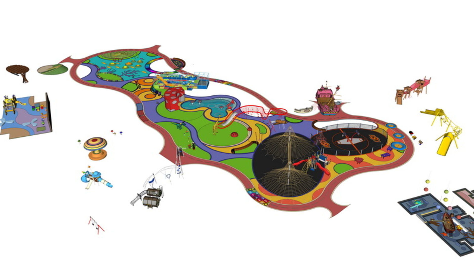 25 OF Relax Space and Playground Draft Model5 Low-poly 3D model_5