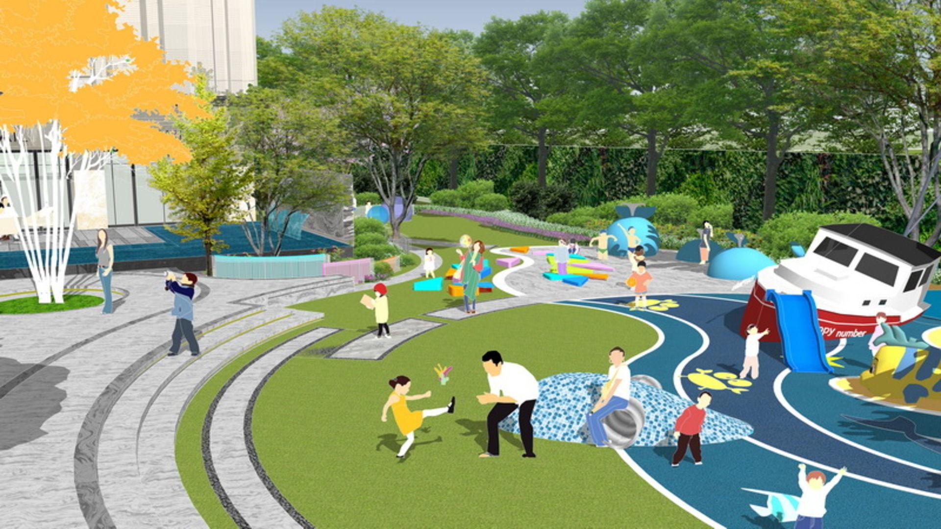 25 OF Relax Space and Playground Draft Model5 Low-poly 3D model_18