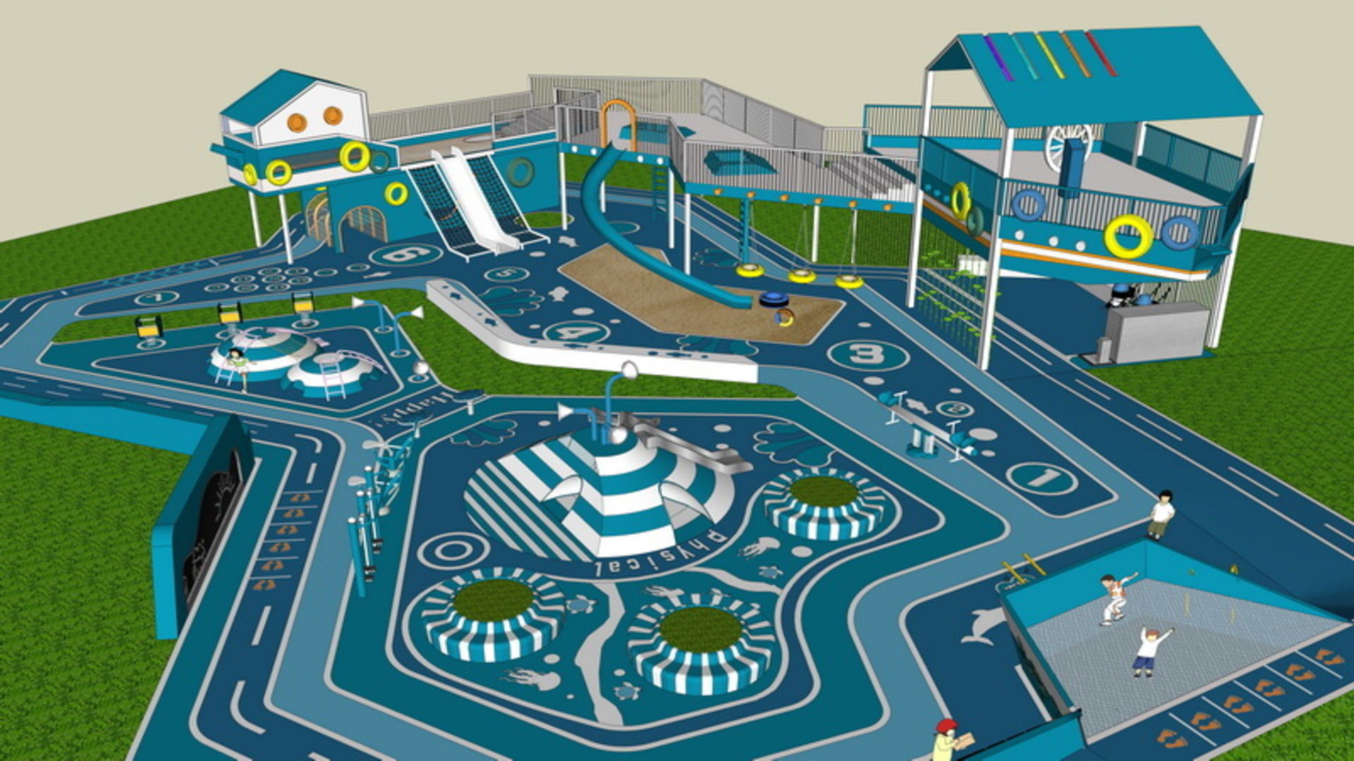 25 OF Relax Space and Playground Draft Model5 Low-poly 3D model_1