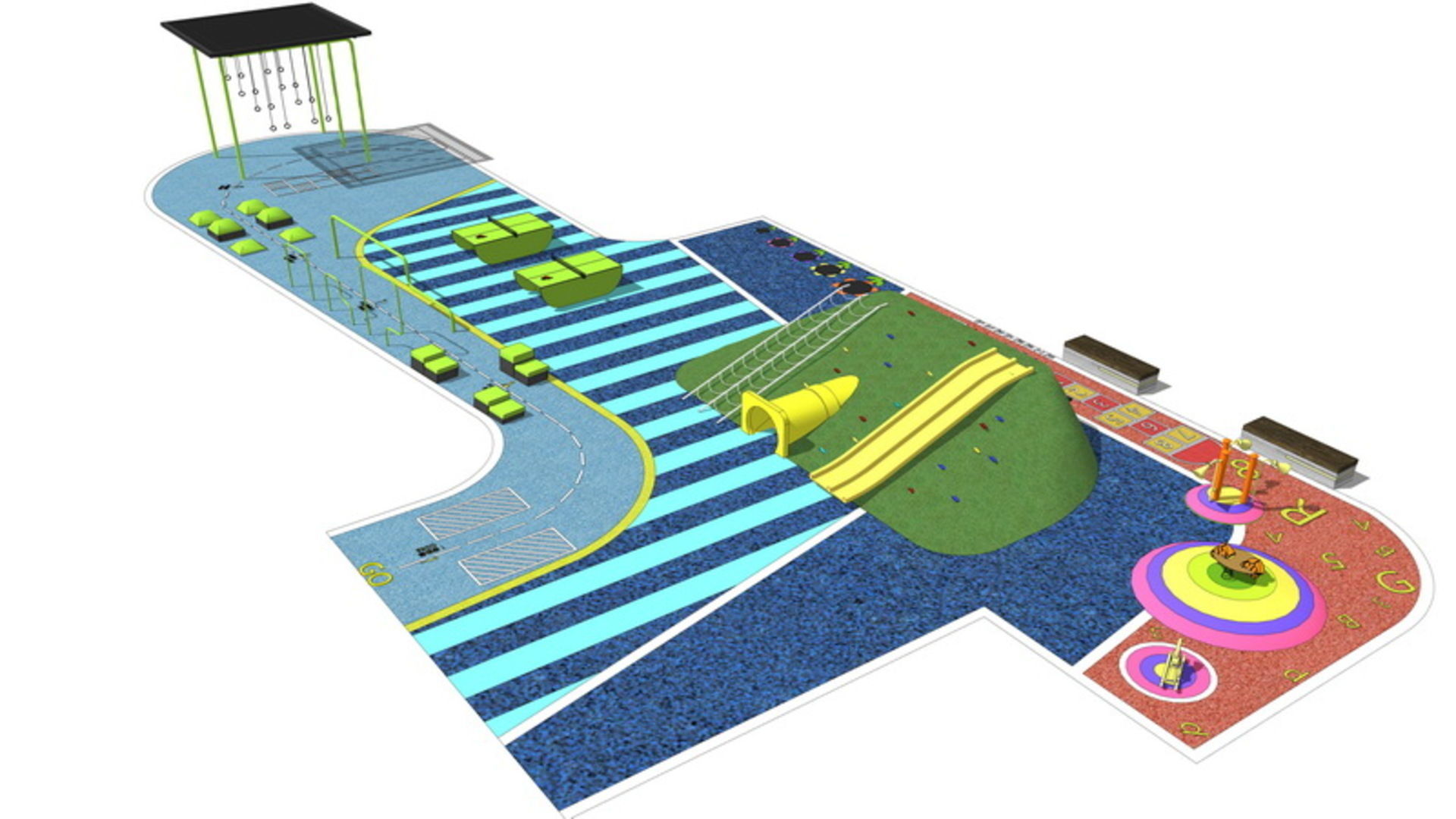 25 OF Relax Space and Playground Draft Model5 Low-poly 3D model_4