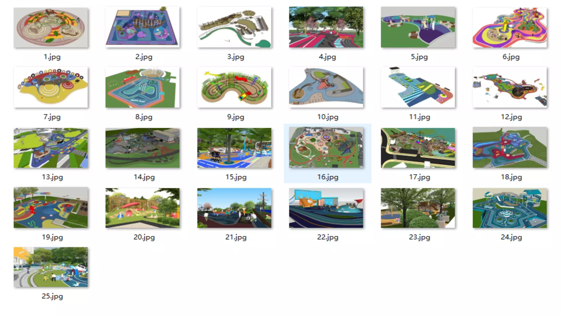 25 OF Relax Space and Playground Draft Model5 Low-poly 3D model_0