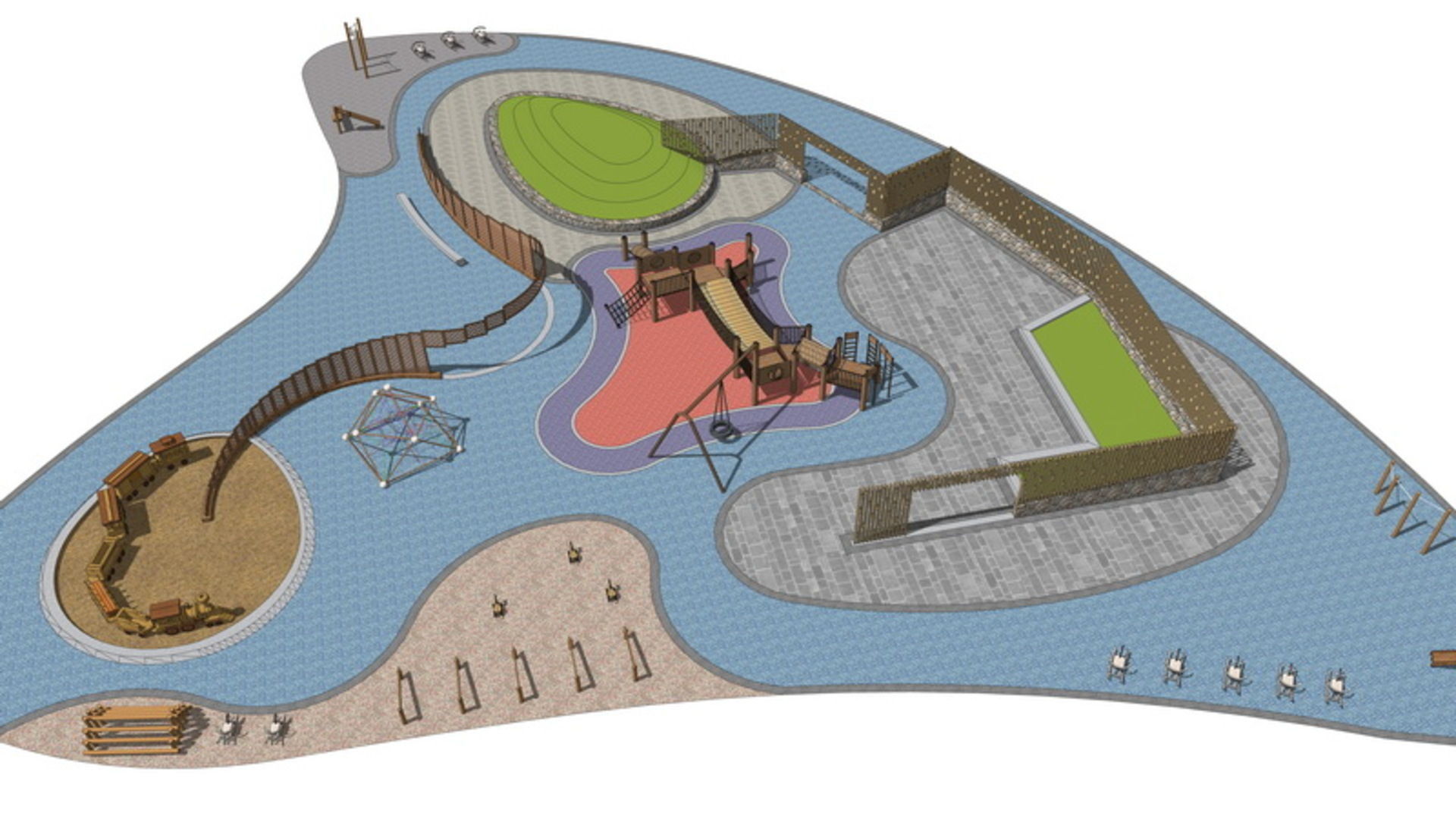 25 OF Relax Space and Playground Draft Model5 Low-poly 3D model_3