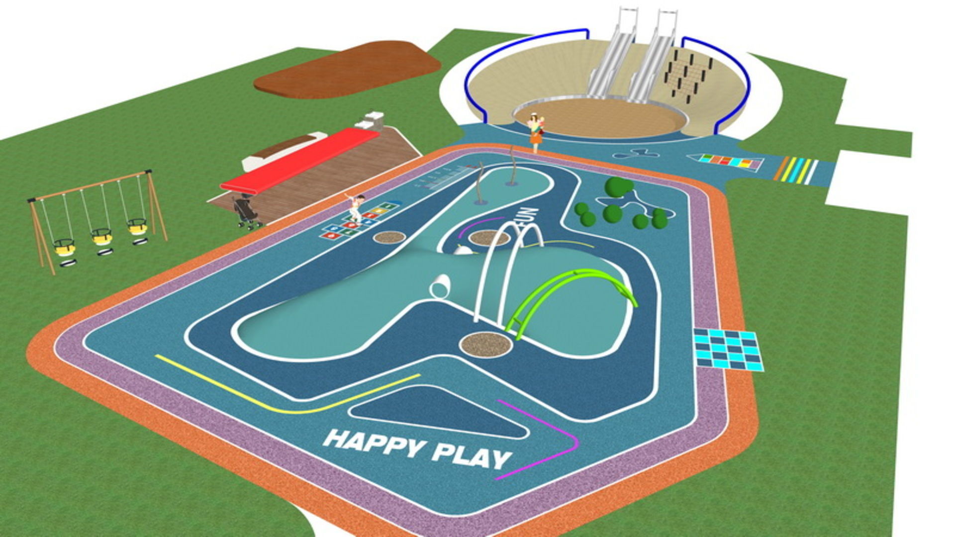 25 OF Relax Space and Playground Draft Model5 Low-poly 3D model_24