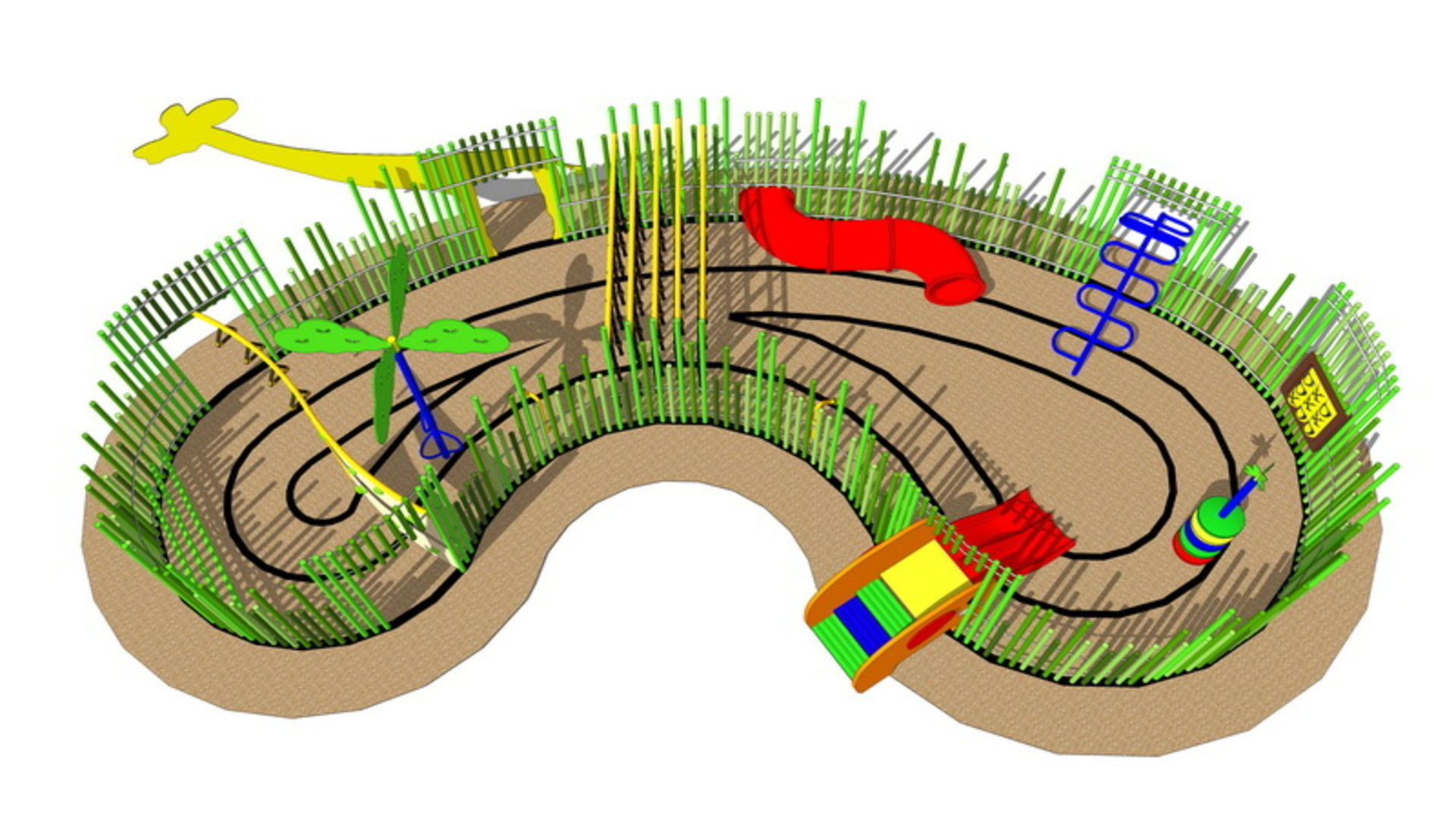 25 OF Relax Space and Playground Draft Model5 Low-poly 3D model_25