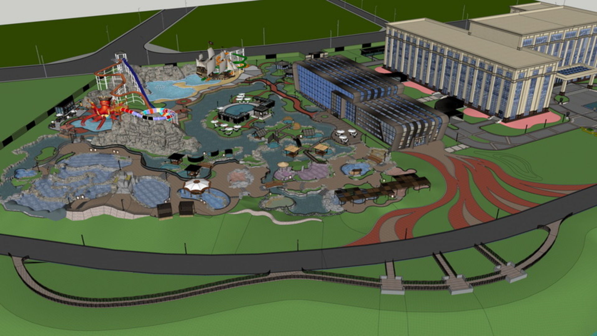 25 OF Relax Space and Playground Draft Model5 Low-poly 3D model_7