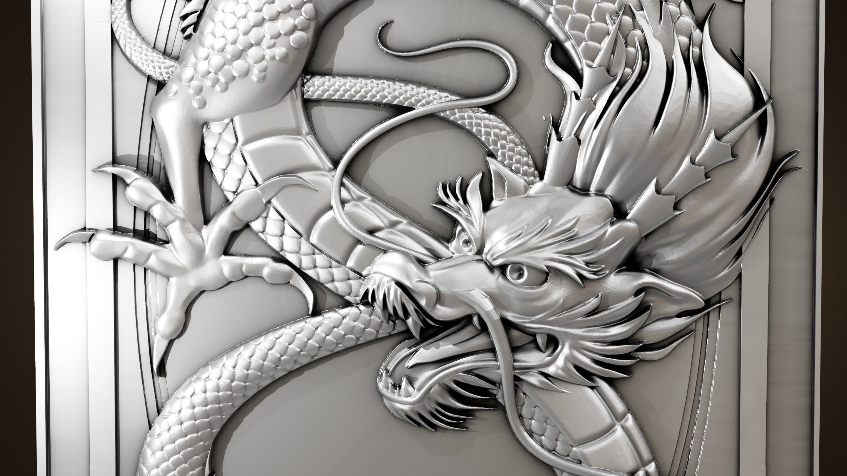 Ancient Chinese dragon Free 3D print model_3
